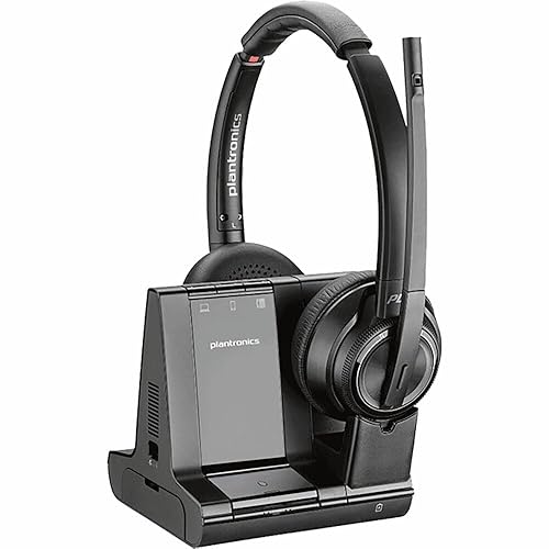 Poly Savi 8220 Office Stereo DECT 1920-1930 MHz Headset TAA - Microsoft Teams Certification - Stereo - Wireless - DECT - 590 ft - 32 Ohm - 20 Hz - 20 kHz - On-ear, Over-the-head - Binaural - Supra-aur