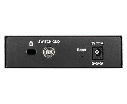 D-Link 5-Port Gigabit Smart Managed Desktop Switch, Layer 2 Features, VLANs, Cable Diagnostics, Compact, Fanless, Energy Saving Features, WebSmart Web GUI, EasySmart (DGS-1100-05V2)