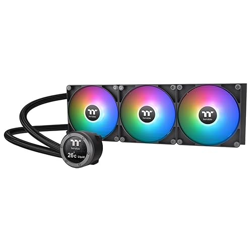 Thermaltake TH420 V2 Ultra ARGB Sync/AlO Liquid Cooler/ARGB Fan 140 * 3/PWM 500~1800rpm/Water Block 2.1 LCD/Black, CL-W386-PL14SW-A LCD 420mm Black