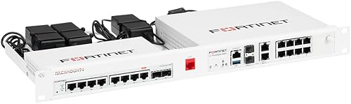 Rackmount.IT Rack Mount Kit for Fortinet FG-90G & FS-108F – 1U 19” Rackmount – Power Supply Mount, Ventilation, and Device Combination Ready (RM-FR-T29)