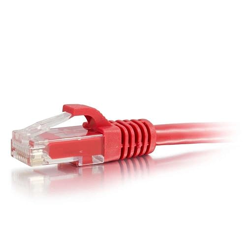 C2G 04001 Cat6 Cable - Snagless Unshielded Ethernet Network Patch Cable, Red (8 Feet, 2.43 Meters) UTP 8 Feet/ 2.43 Meters Red