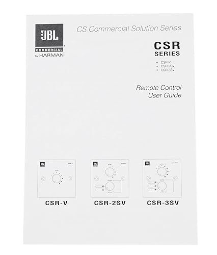 JBL Professional CSR-V-WHT Wall Controller with Volume Control for use with CSM-21, CSM-32, All CSMA, White