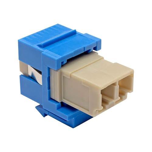 Tripp Lite Duplex Multimode Fiber Coupler, Keystone Jack, LC to LC, Blue