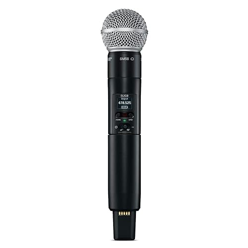 Shure SLXD2/SM58 Wireless Handheld Microphone Transmitter with SM58 Capsule (Receiver Sold Separately) G58 Band (470-514 MHz)