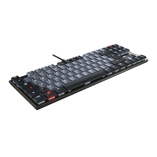 Cherry KC 500 MX LP Mechanical Low Profile Keyboard | Slim Design | White Lighting | PBT Key caps New MX LP 2.0 Switches (Black, TKL)