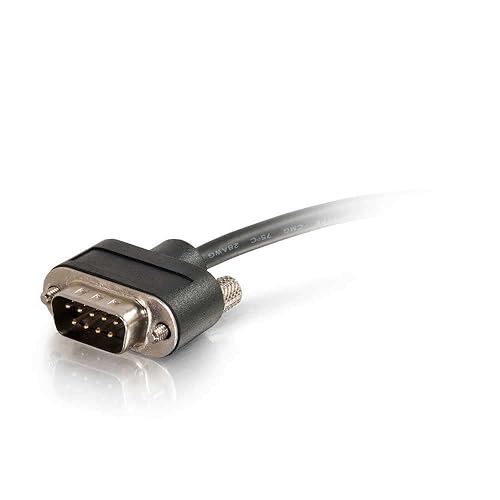 C2G 52160 Serial RS232 DB9 Cable with Low Profile Connectors M/F, in-Wall CMG-Rated, Black (15 Feet, 4.57 Meters)