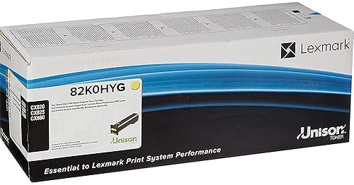 Lexmark High Yield Yellow Return Program Toner Cartridge for US Government, 17000 Yield (82K0HYG)