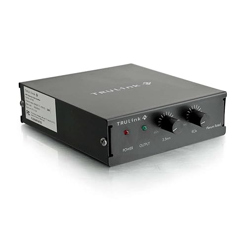 C2G Legrand Audio Amplifier, Black Audio Component Amplifier with External Volume Control, TAA Compliant Amp, Compact Amplifier, 4.65 x 5 x 1.34 Inches, 1 Count, C2G 40914