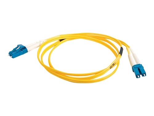 C2G 26566 OS2 Fiber Optic Cable - LC-LC 9/125 Duplex Single-Mode PVC Fiber Cable, Yellow (16.4 Feet, 5 Meters)