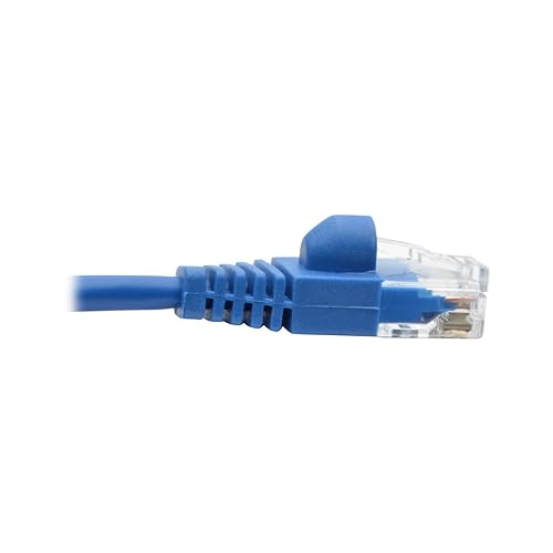 Tripp Lite Cat6a 10G Ethernet Cable, Snagless Molded Slim UTP Network Patch Cable (RJ45 M/M), Blue, 3 Feet / 0.9 Meters, Manufacturer's Warranty (N261-S03-BL) Blue 3 Feet UTP / Slim