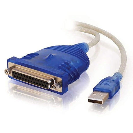 C2G 16899 USB To DB25 IEEE-1284 Parallel Printer Adapter Cable, 6 Feet