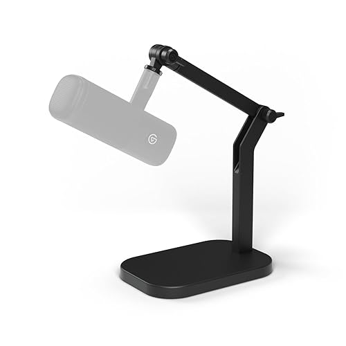 Elgato Wave Desk Stand - Adjustable Mounting Arm for Microphones, Works with Elgato, HyperX, Rode, Fifine, Shure and More Mics, Compatible 1/4, 3/8 & 5/8 Thread, for Recording/Podcasting/Streaming