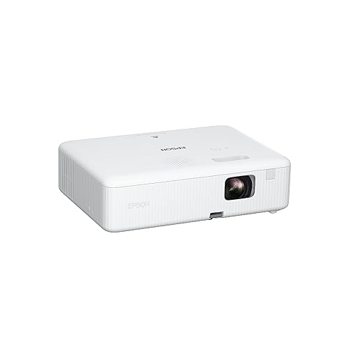 Epson EpiqVision Flex CO-W01 Portable Projector, 3-Chip 3LCD, Widescreen, 3,000 Lumens Colour/White Brightness, 5W Built-in Speaker, 300-Inch Home Entertainment and Work, Streaming Ready EpiqVision Flex CO-W01 - New