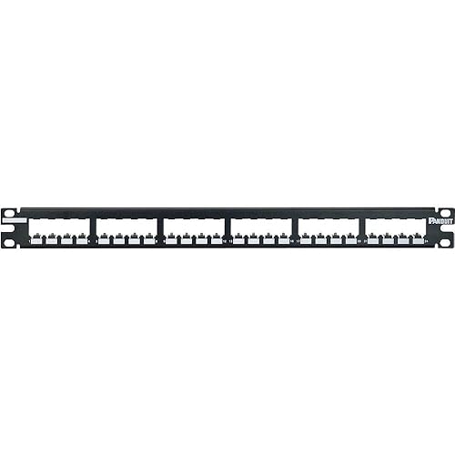 Panduit CP24BLY 24-Port Flat Patch Panel, Black