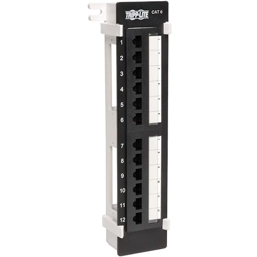 Tripp Lite N250-012 Cat6 Wall Mount Feedthrough Patch Panel -12 Port