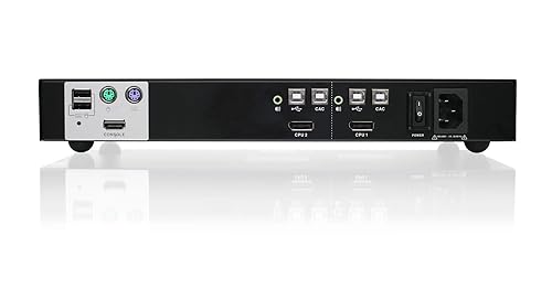 IOGEAR 2-Port DisplayPort Secure KVM Desktop Switch 4K UHD - USB Smart Card - CAC Biometrics Support - One Console Controls 2 Secure Computers (TAA) - GCS1412TAA3