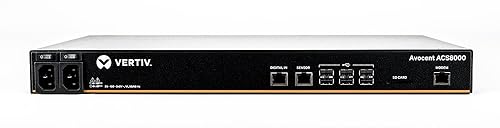 Vertiv Avocent ACS 8000 8-Port Serial Console Server, Dual AC Power, Analog Modem (ACS8008MDAC-400) 8-port Dual AC Power Modem