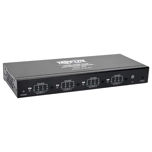 Tripp Lite 4x4 HDMI Over Cat5 Matrix Splitter Switch , Transmitter for Video and Audio, 1920x1200 1080p at 60Hz(B126-4X4) 4 Port Transmitter Matrix
