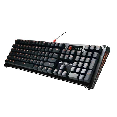 Light Strike LK Optical Gaming Keyboard – Orange LED Backlit – LK Blue Tactile Switch - Black (B840)