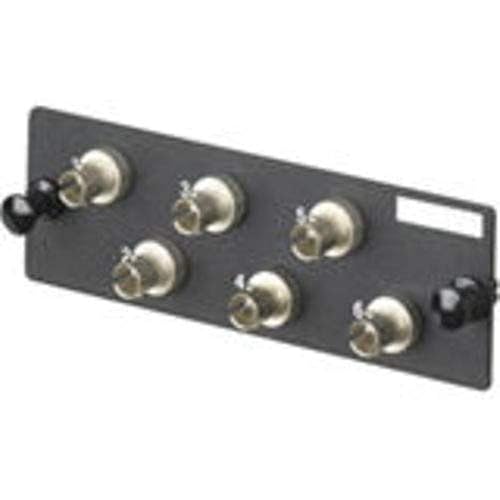 Panduit FAP6WSTZ Single-Mode 6-Port Fiber Adapter Panel with Zirconia Ceramic Split Sleeve