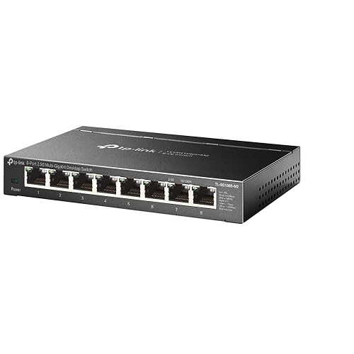 TP-Link TL-SG108S-M2 | 8-Port 2.5G Multi-Gigabit Unmanaged Network Switch, Ethernet Splitter | 2.5G Bandwidth | Plug & Play | Desktop/Wall-Mount | Fanless Metal Design | Limited Lifetime Protection