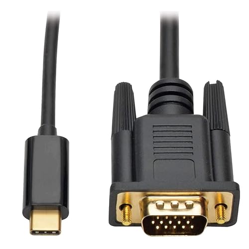 Tripp Lite U444-006-V USB C to VGA Adapter Cable Converter 1080p M/M Thunderbolt 3 Compatible, USB Type C to VGA, USB-C, USB Type-C 6' 6' 6ft. VGA