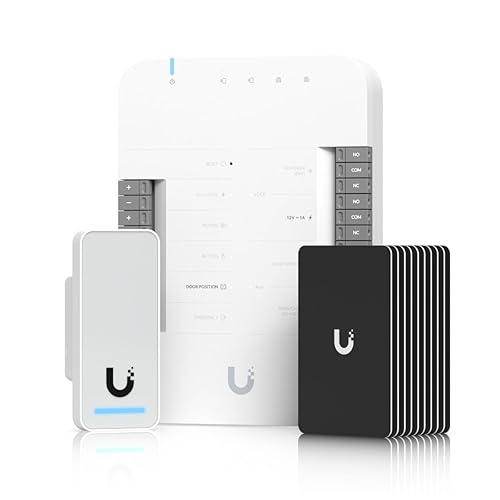 Ubiquiti UA-G2-SK UniFi G2 Single Door Secure Access Starter Kit | Access Door Hub (UA-HUB-Door), Access Reader G2 (UA-G2) and 10 pcs Access Cards (UA-Card)