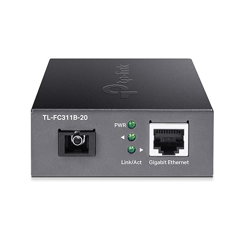 TP-Link TL-FC311B-20 | Gigabit WDM SFP to RJ45 Fiber Media Converter | Fiber to Ethernet Converter | 10/100/1000Mbps RJ45 Port to 1000Base-LX Single-Mode Fiber | Extend Fiber Distance Up to 20 km