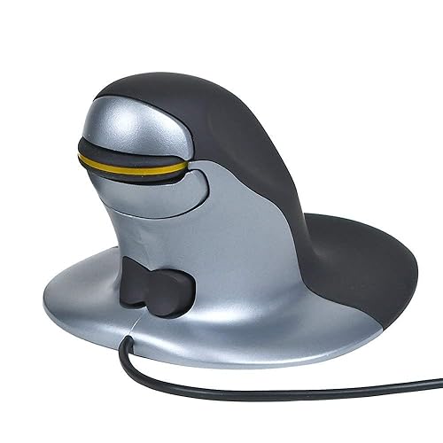 Posturite Wired Penguin Mouse - Medium (9820100), Black 9820100