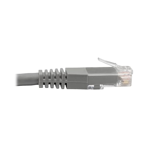 Tripp Lite N200-001-GY Cat6 Cat5e Gigabit Molded Patch Cable RJ45 M/M 550MHz Gray 1' 1' 1 ft. Gray