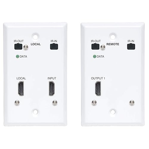 Tripp Lite HDMI Over Cat6 Extender Kit Wallplate Transmitter Receiver 4K (B127A-1A1-FHFH)