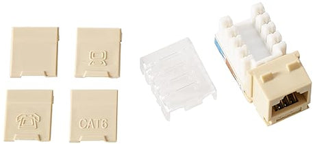 C2G 29310 Cat6 RJ45 Unshielded Keystone Jack, Ivory
