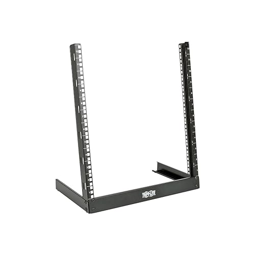Tripp Lite 12U 2-Post Open Frame Desktop Server Components Rack with Threaded Holes, (SR2POST12), Black