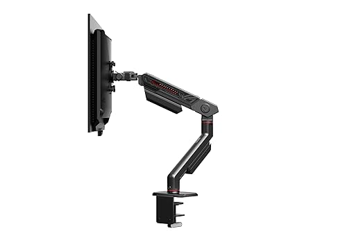 ASUS ROG Ergo Monitor Arm (AAS01) - Monitor Mount with Cable Management, Ergonomic, Pivot, Swivel, Height Fully Adjustable, Clean Desk Setup, up to 39 inches*,23lbs*, VESA 100x100, Mechanical Spring