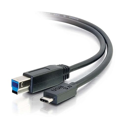 C2G 28867 USB 3.0 (USB 3.1 Gen 1) USB-C to USB-B Cable M/M (10 Feet) Thunderbolt 3, Tablet, Chromebook Pixel, Samsung Galaxy TabPro S, LG G6, MacBook