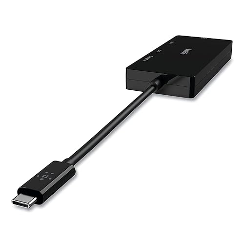 Belkin USB-C Video Adapter, DisplayPort/DVI/HDMI/USB-C/VGA, 4.33 Black