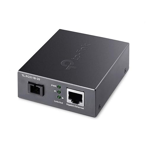 TP-Link TL-FC311B-20 | Gigabit WDM SFP to RJ45 Fiber Media Converter | Fiber to Ethernet Converter | 10/100/1000Mbps RJ45 Port to 1000Base-LX Single-Mode Fiber | Extend Fiber Distance Up to 20 km
