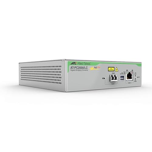 Allied Telesis PoE+ to Fiber Switching Media Converter