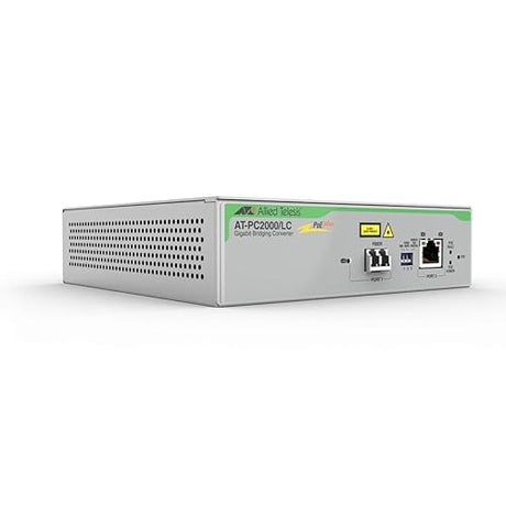 Allied Telesis PoE+ to Fiber Switching Media Converter