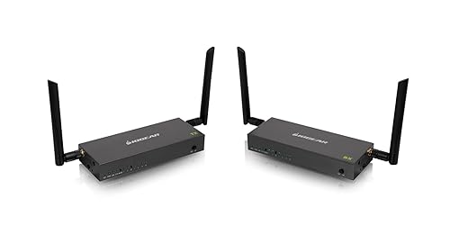 IOGEAR Long Range Wireless 4K@60 Switch/Splitter Kit, HDMI UHD 4K@60Hz, 1080p@60Hz Support, Up to 600 ft/182 m, Wireless HDMI Extender Kit, with IR, RS-232 and Keyboard Mouse Extender - GWLRSSKIT4K