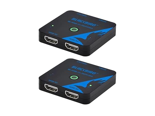 Monoprice Blackbird 8K60 2x1 HDMI Switch, HDMI 2.1, HDCP 2.3, Share One 8K60 HDMI Input Between Two Sources Compatible with HDTV, Xbox, PS5, PS4, PS3, Blu-Ray Player, Fire Stick, Roku