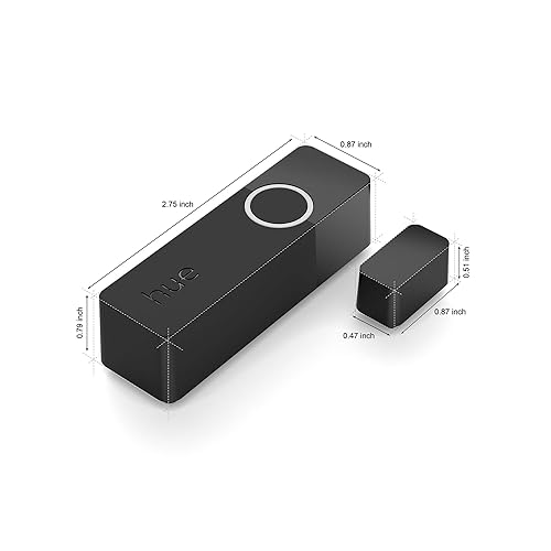 Philips Hue Secure Smart Contact Sensor, Black - 2 Pack - Made for Indoor Doors and Windows - Requires Hue Bridge - Works with The Hue App
