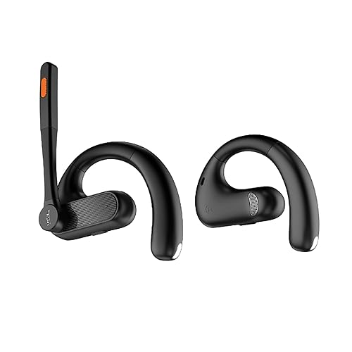 S30 Bluetooth Open-Ear Air-Conduction Headset with Microphone, True Wireless with Charging Case, Black