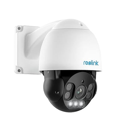 Reolink 4K PTZ PoE Security Camera Outdoor, PoE IP Security Video Surveillance with Spotlights, 360° Pan 90° Tilt, 5X Optical Zoom, Auto Tracking, Color Night Vision, Two Way Audio, RLC-823A