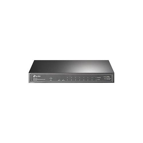 TP-Link 8 Port Gigabit PoE Switch | 8 PoE+ Ports @63W, w/ 1 Uplink Gigabit Port + 1 SFP Slot | Desktop/Wall-Mount | Plug & Play | Limited Lifetime Protection | Traffic Optimization (TL-SG1210P) 10 Port w/8 PoE+ Port Unmanaged