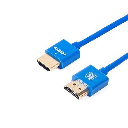 Kramer C-HM/HM/PICO/BL-10, 10 Foot Ultra Slim High Speed HDMI Cable Blue