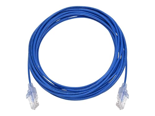 Monoprice Cat6A Ethernet Network Patch Cable - 25 Feet - Blue | 10-Pack, 10G - SlimRun Series (133236) Blue 25ft 10 Pack