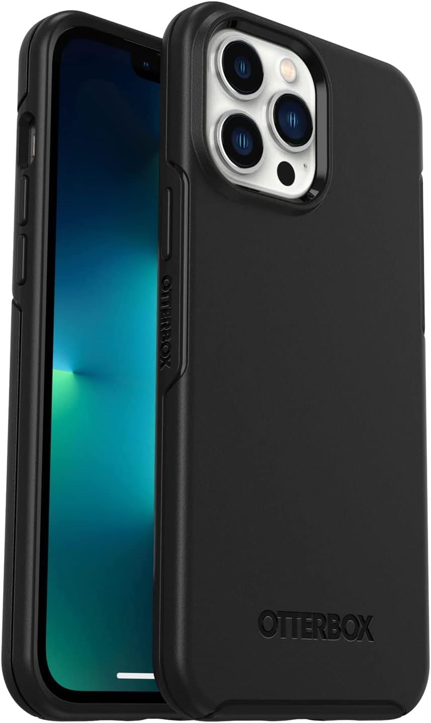 OtterBox Symmetry Series+ iPhone 13 Pro Max Case - Non-Retail Packaging - Black, Apple Phonecase, Ultra Slim, Raised Screen Bumper, Strong MagSafe Wireless Charging Compatible
