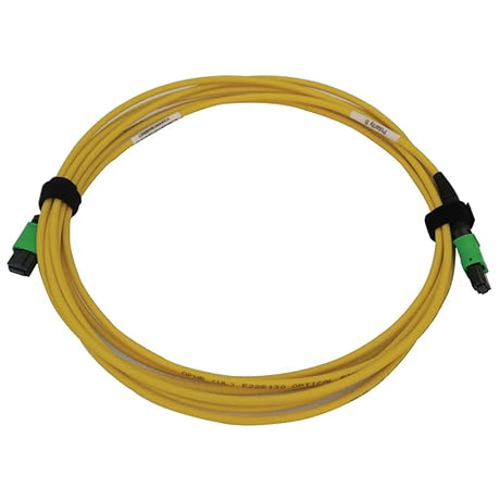 Tripp Lite Single Mode Fiber Optic Patch Cable, 9/125 OS2 MPO to MPO (F/F APC), 12 Fiber, Yellow LSZH Jacket, 3 Meters / 9.8 Feet, Lifetime Limited Manufacturer's Warranty (N390B-03M-12-AP)
