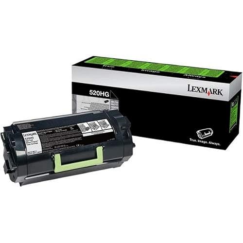Lexmark 520HG High Yield Return Program Toner Cartridge for US Government, 25000 Yield (52D0H0G),Black